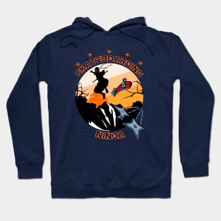 Skateboarding Ninja - Funny Ninja Hoodie